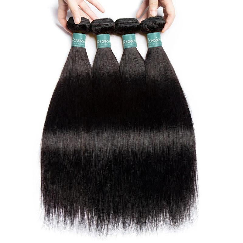 Asteria Hair Brazilian Virgin Hair Extension Straight Human Hair Weave Bundles Natural Black Vacation Hair