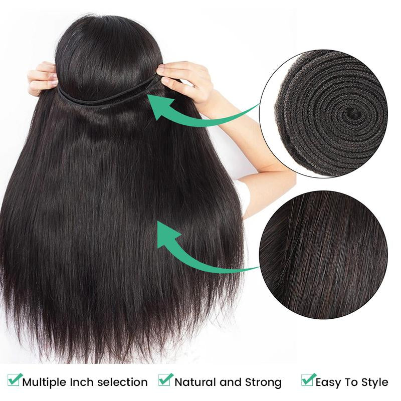 Asteria Hair Brazilian Virgin Hair Extension Straight Human Hair Weave Bundles Natural Black Vacation Hair